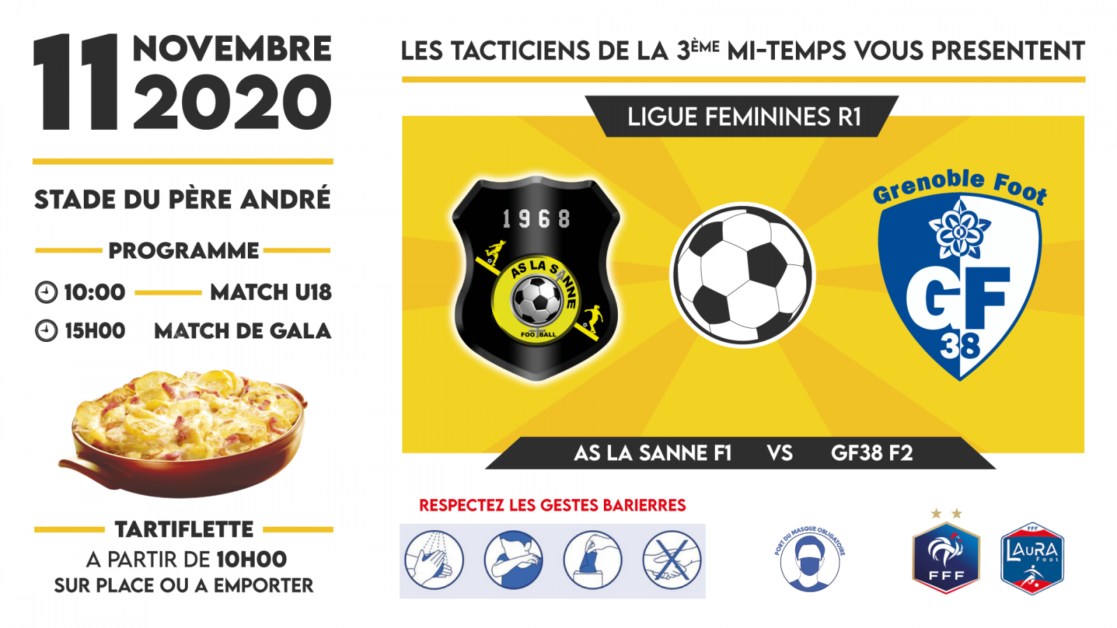 TARTIFLETTE & MATCH DES FEMININES 1 VS GF38