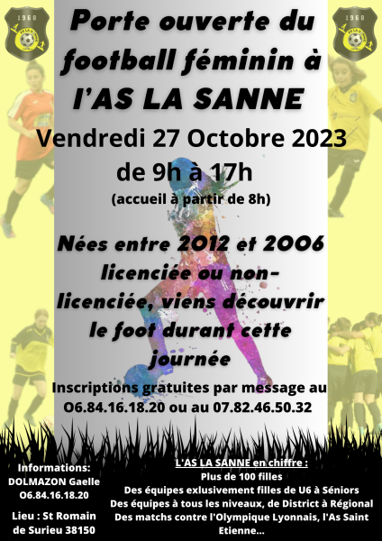 Porte ouverte du football féminin !