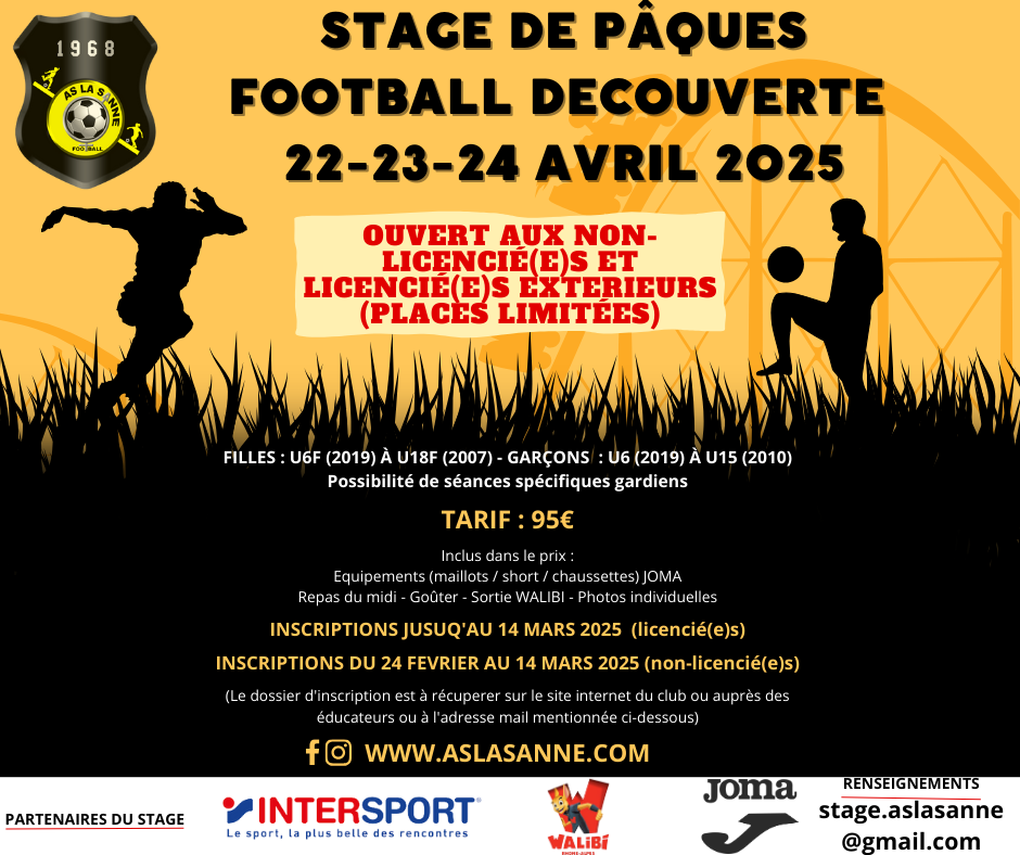 Stage de Pâques 2025