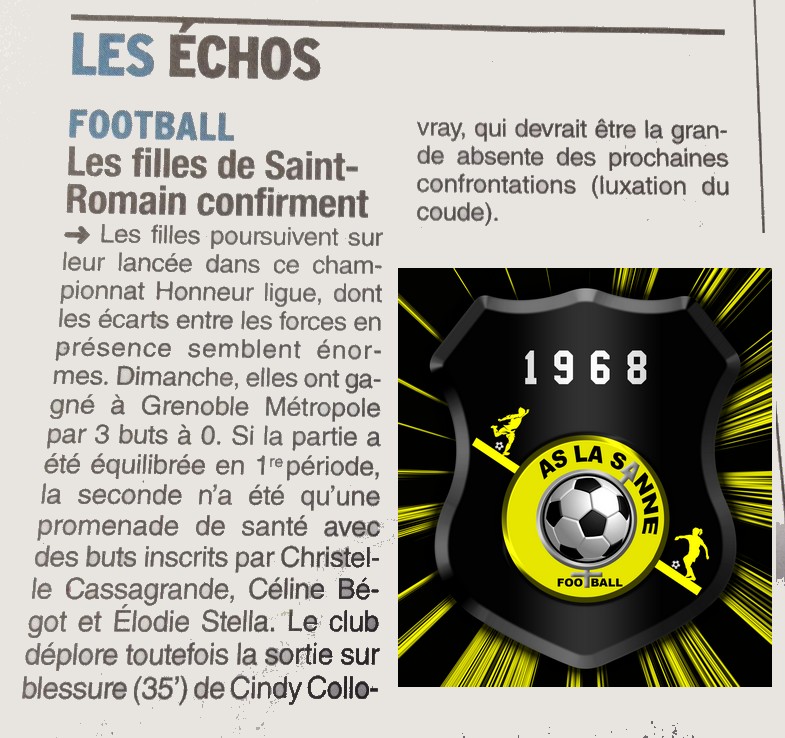 Les filles de Saint-Romain confirment